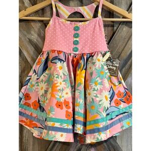 NWT Matilda Jane Pink Multicolor Twirl Halter Dress 2